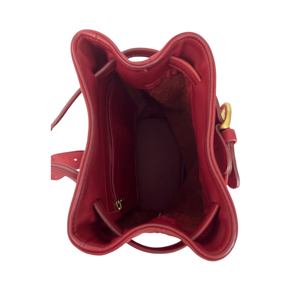 Coach 4162 Vintage Red Leather Slim Backpack USA Made Brass Hardware 1987 - Picture 10 of 15